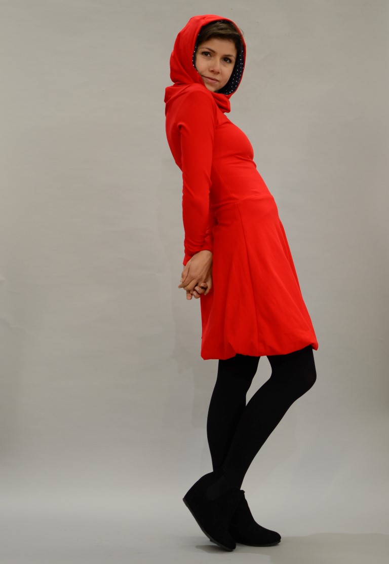 DSC_1635 (Medium) Hoodie Kleid rot