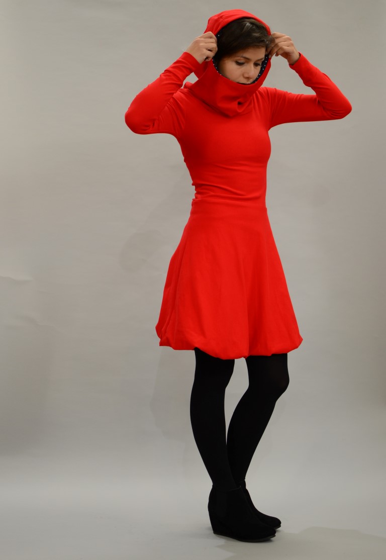 DSC_1638 (Medium) Hoodie Kleid rot