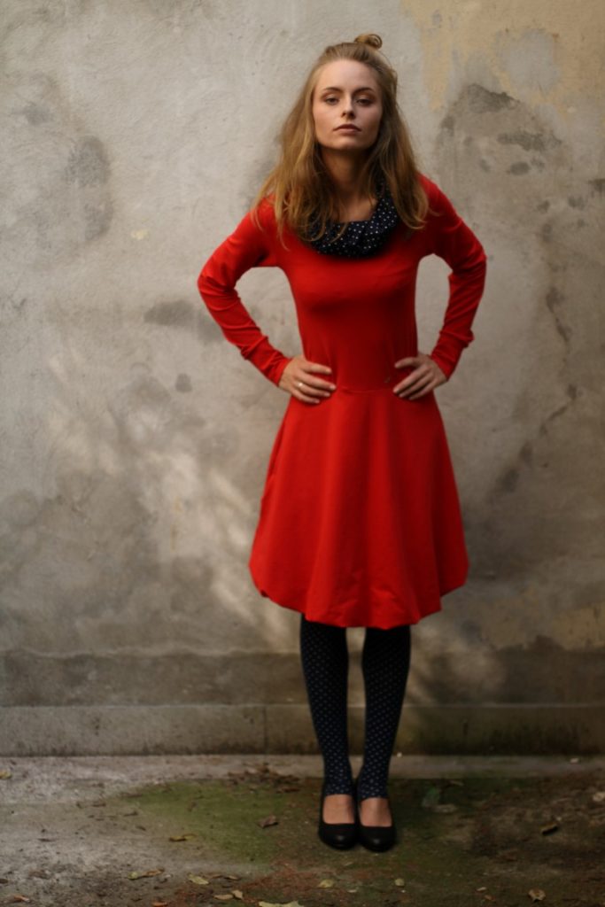 Baumwollkleid aus oekotex Jersey