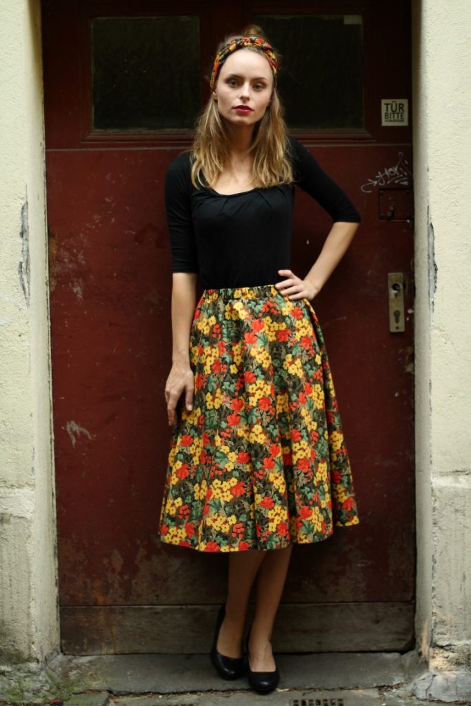 Baumwoll Blumen Rock