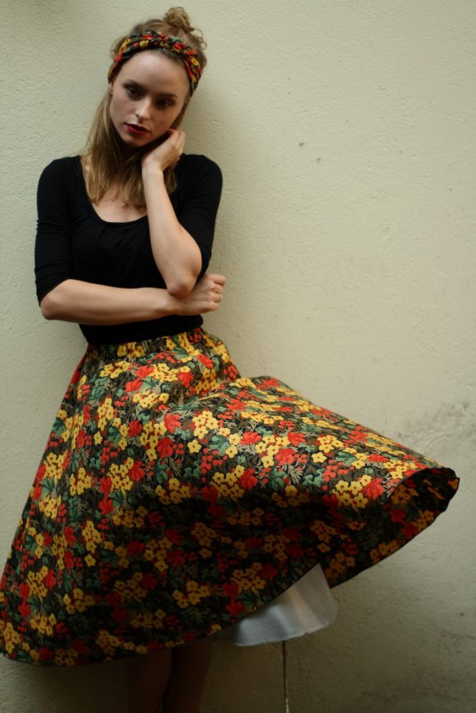 Baumwoll Blumen Rock