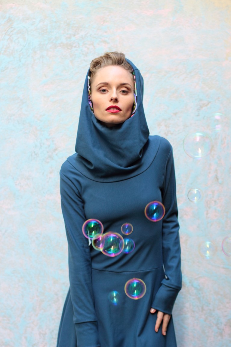 oekotex Baumwoll Kleid, Kapuzenkleid