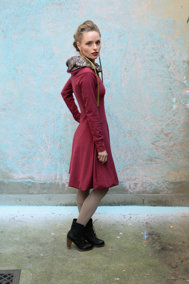 Kapuzenkleid, green fashion, eco fashion, slowfashion