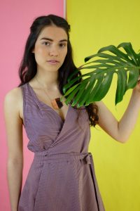 getreiftes Wickelkleid