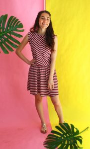 Gestreiftes Jerseykleid