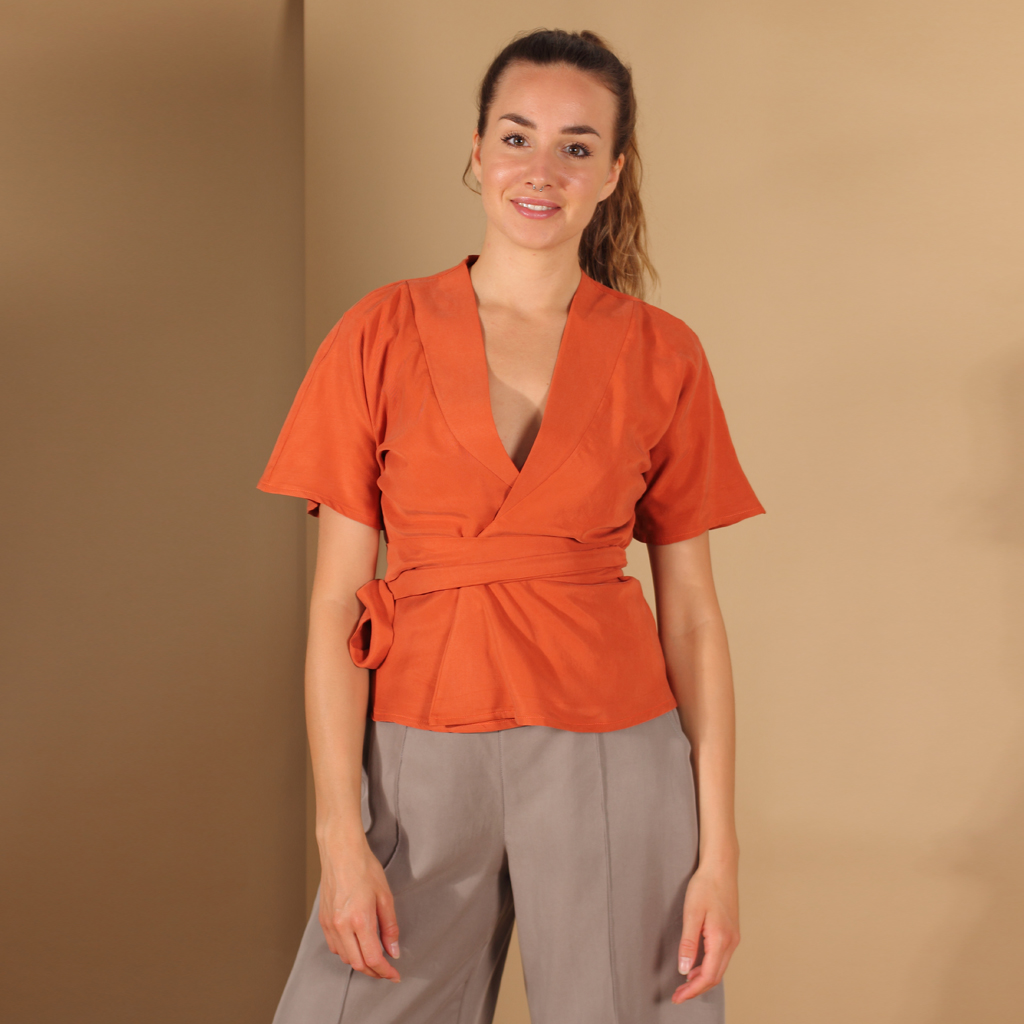 Bluse_Silja_rost11 Wickelbluse in Rost