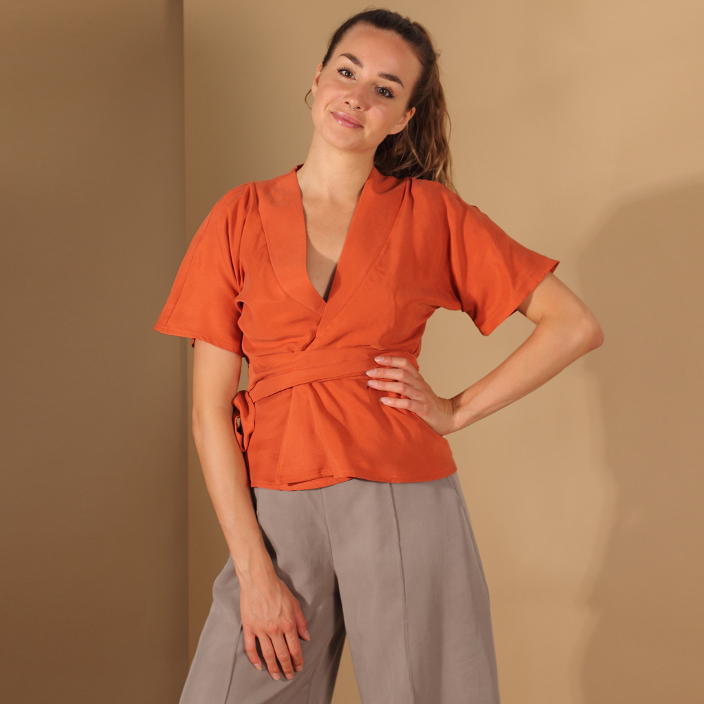 Bluse_Silja_rost8 Wickelbluse in Rost