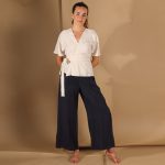 Tencel Hose Blau