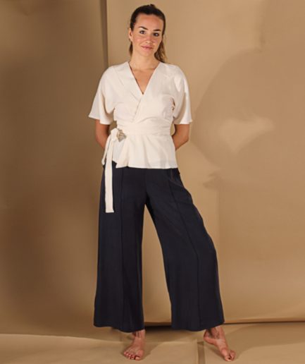 Tencel Hose Blau
