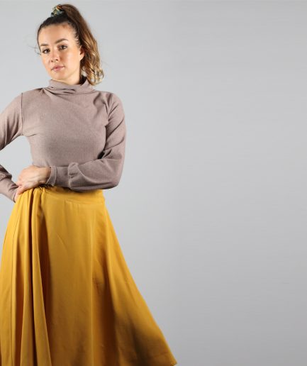 Turtleneck Pullover in braun