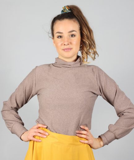 Turtleneck Pullover in braun