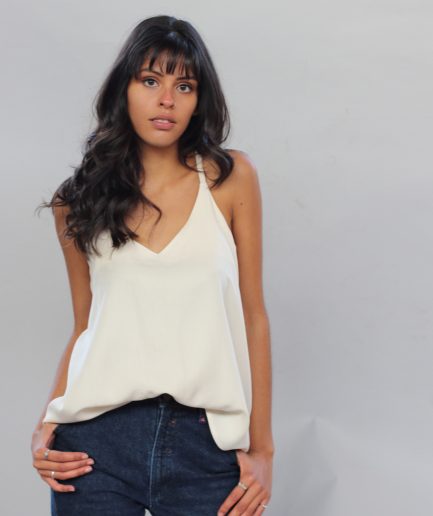 Tencel Top Fini in schwarz oder weiß