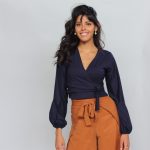 Tencel Wickelshirt Runa blau