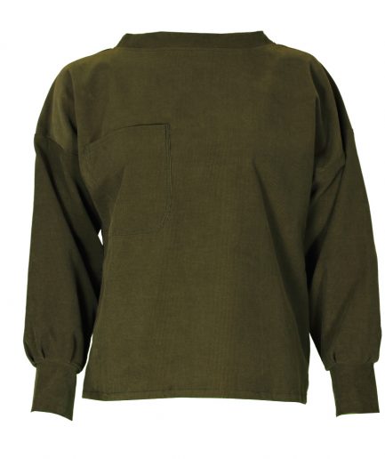grüner Cordpullover
