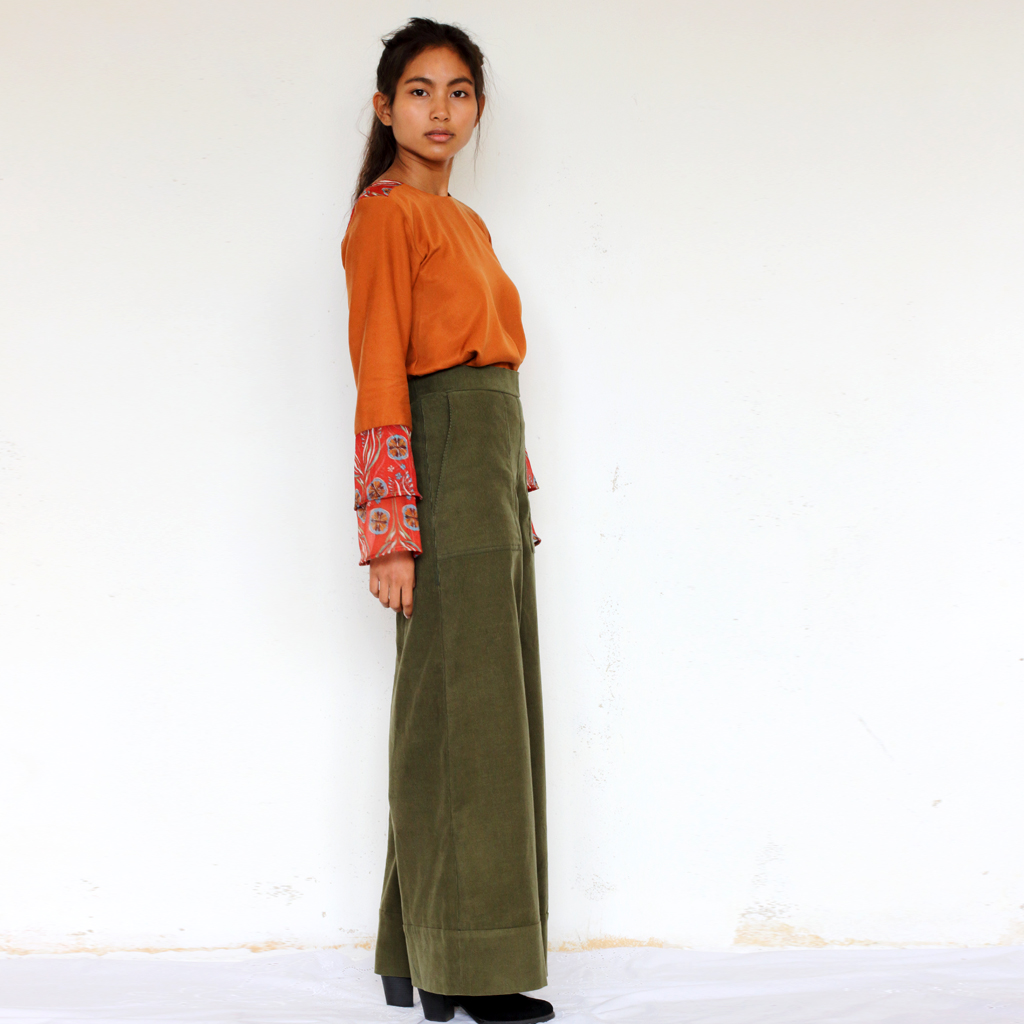 Hose_Hana_grün4 Olivegrüne Cordhose