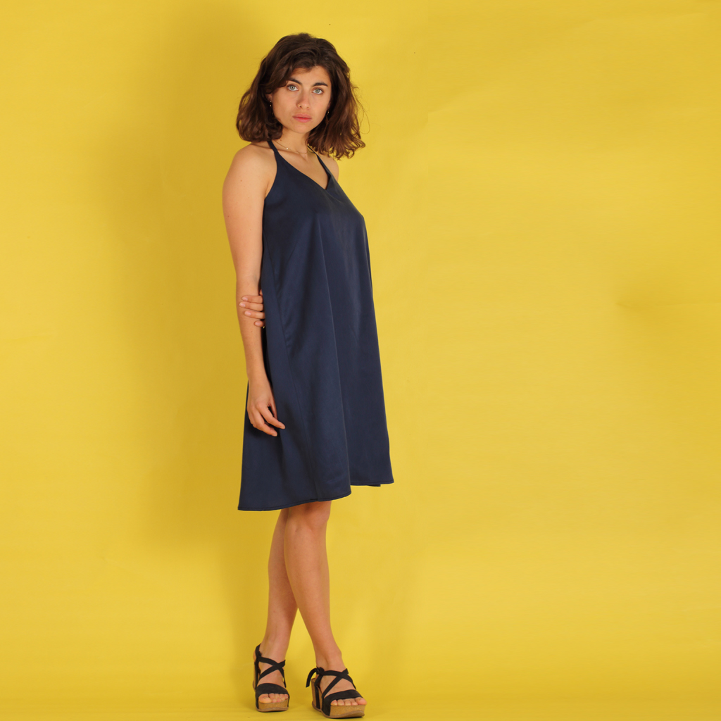 Tamira blaues Trägerkleid