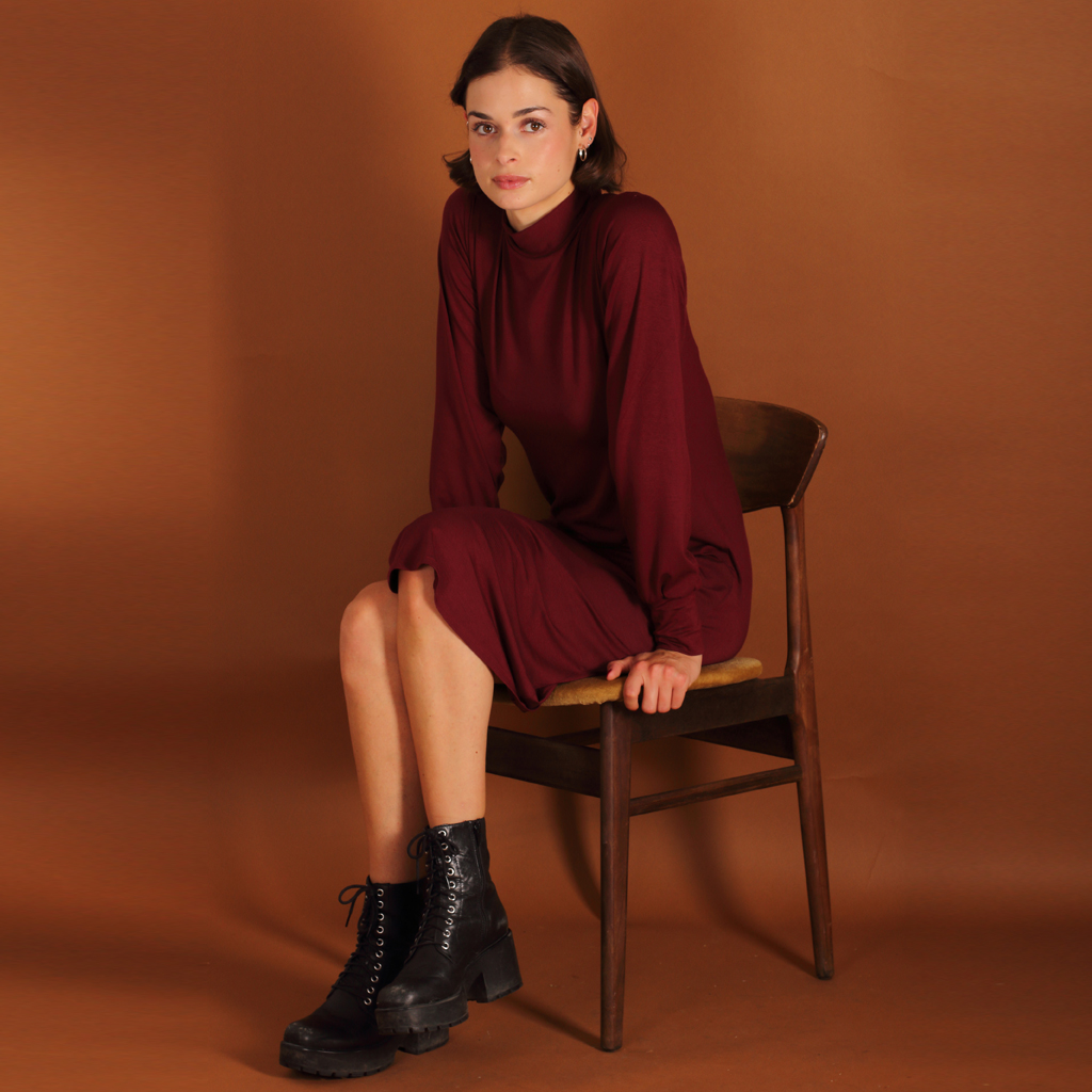 Noa_berry Turtleneck Kleid berry