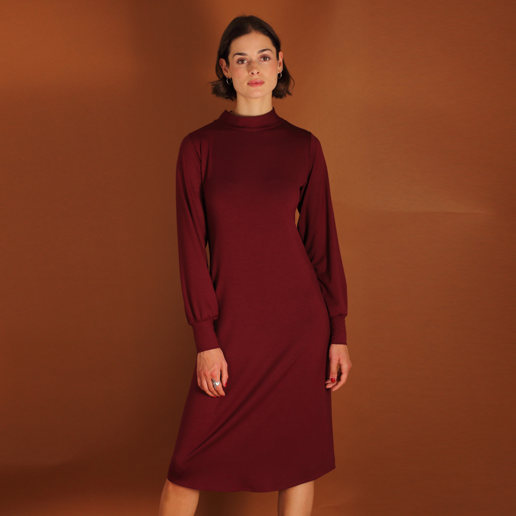 Noa_berry1 Turtleneck Kleid berry