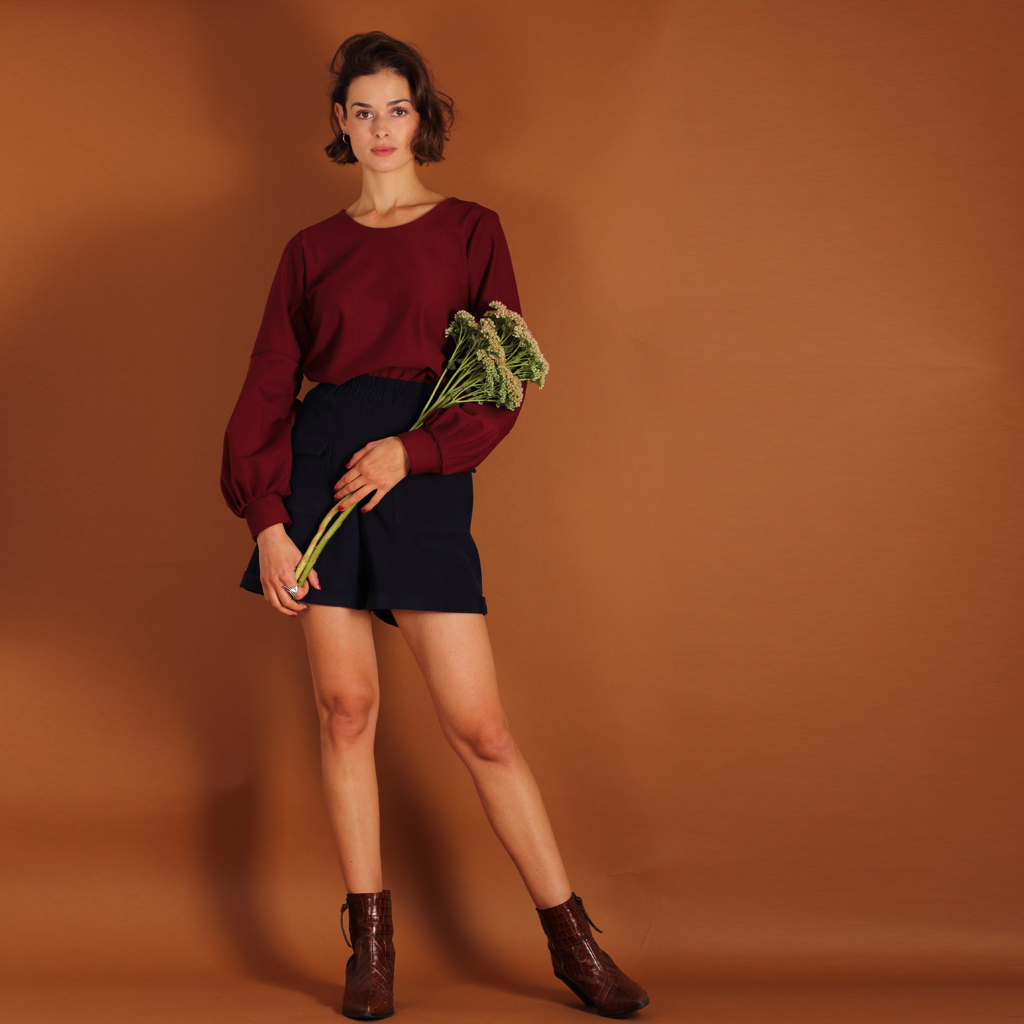 Shorts_Audre Blaue Cordshorts