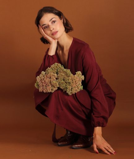 Tencel Kleid in berry