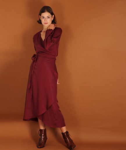 Tencel Kleid in berry