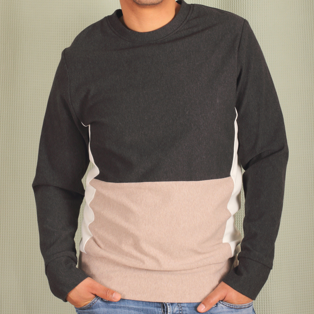 Colorblock_Grau_beige2 Miilo grau