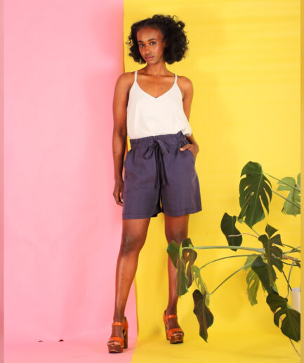 Tencel Shorts Alohma/ blau