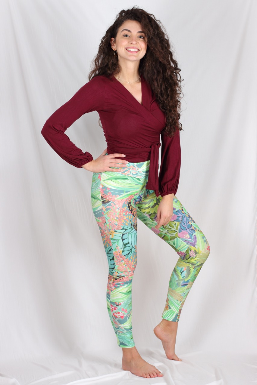 Leggings Valita Large Leggings aus Biobaumwolle, florales Muster
