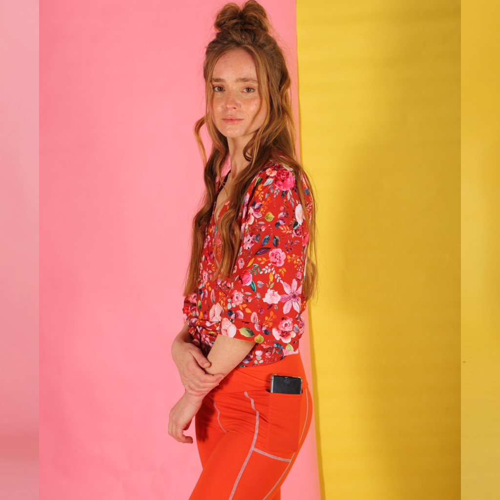 Leggings_Ophanina2 Leggings Ophania/rost mit sichtbaren Nähten