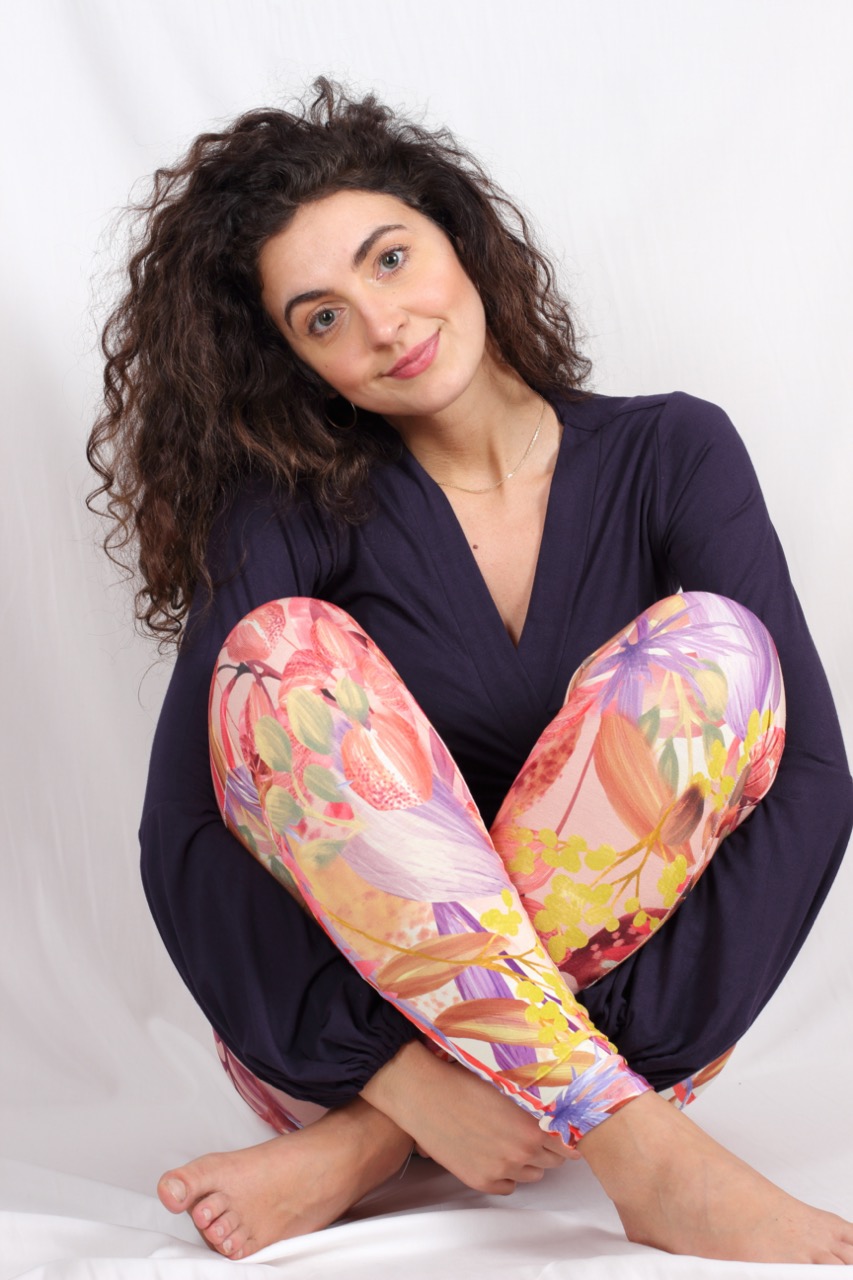 Leggings_Taminah 3 Large Cross Bund Leggings, Yoga Leggings, Biobaumwolle