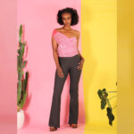 Schlaghose Mariielle grau