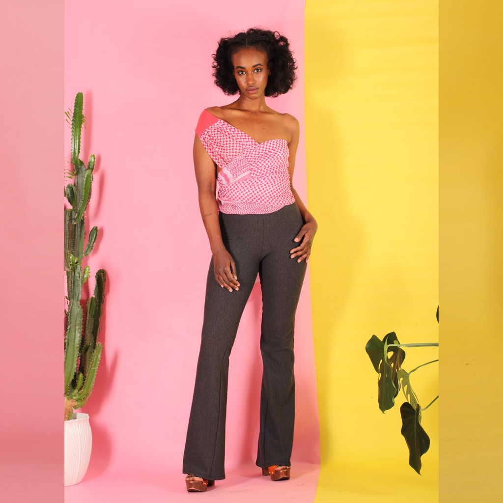 Schal_Lipa1 Schlaghose Mariielle grau