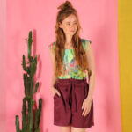 Shirt Valita mit floralem Muster rückenfrei