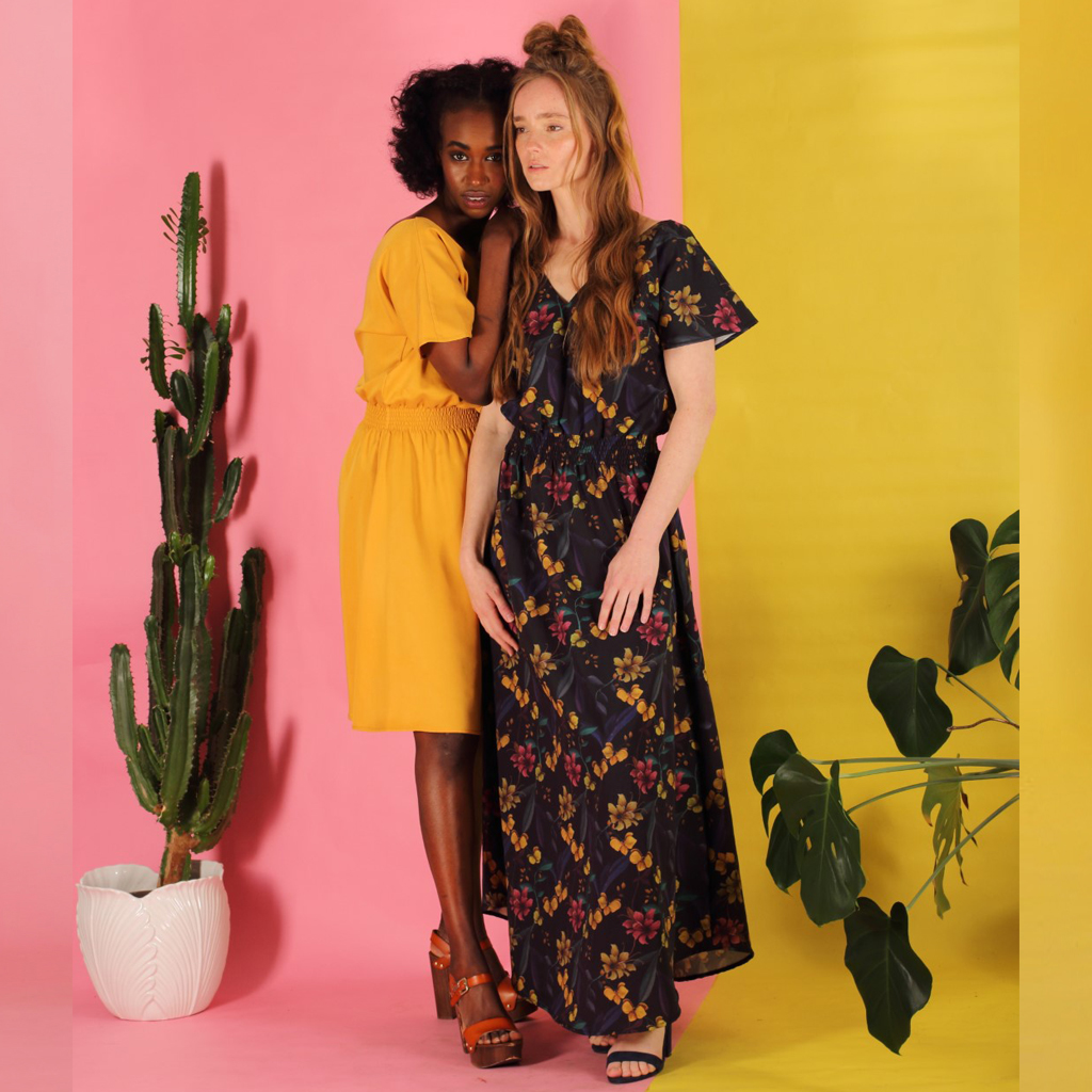 Vlaria_Set1 Longdress Vlaria aus floraler Bio Baumwolle