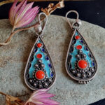 Cloisonné Emaille Ohrringe