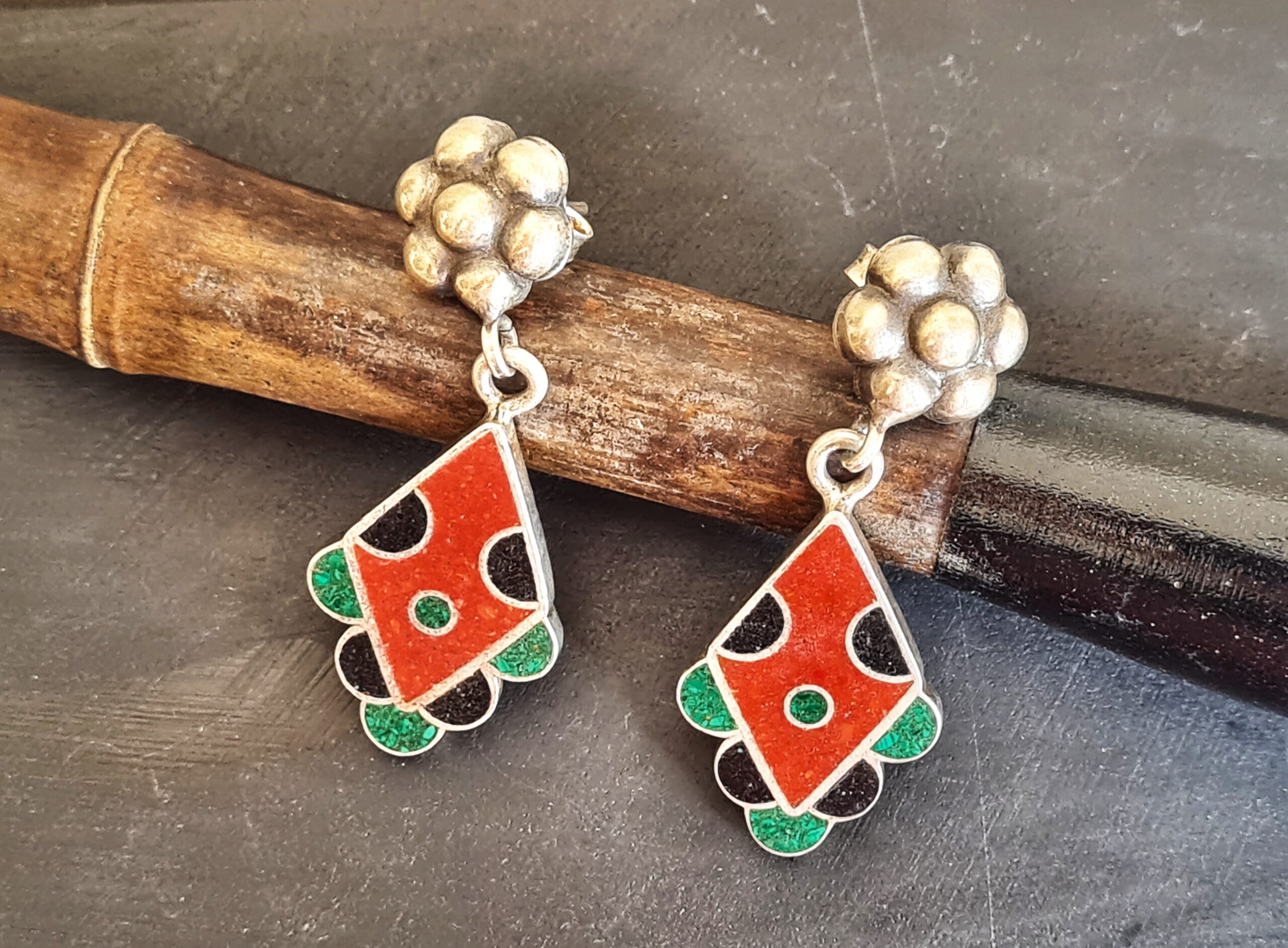 Emaille Cloisonné Ohrringe 4 Emaille Cloisonné Ohrringe