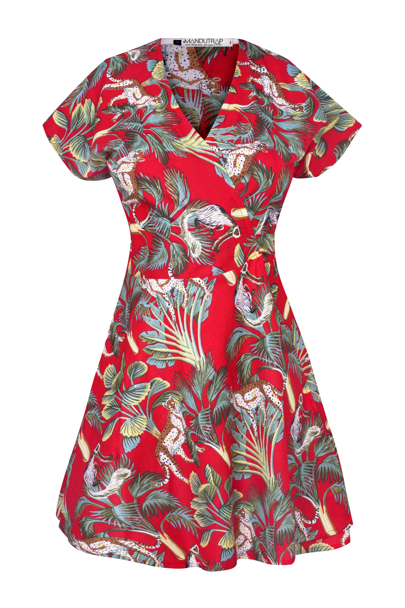 Patara_front_avocadostore nachhaltige Wickelkleid mit Dschungelprint